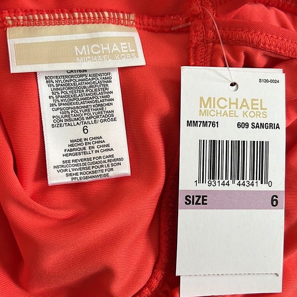 Michael Kors Belted Surplice Plunge One Piece - Picture 13 of 15